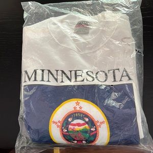 Minnesota state seal sweatshirt. New in bag 50% polyester, 50% cottonUSA made